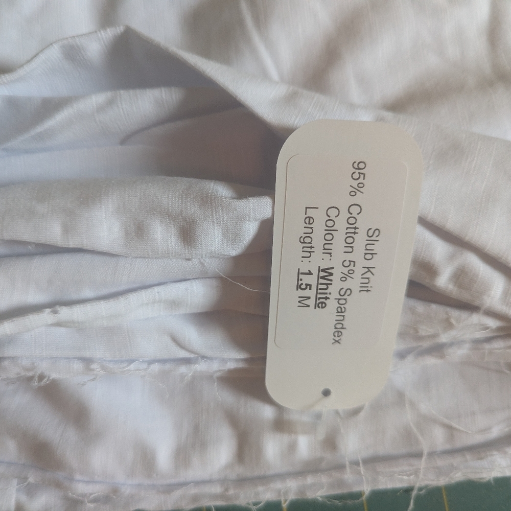 White Slub Knit Fabric